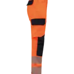 Gerecyclede veiligheidsbroek met veel zakken, hi viz orange / navy — productfoto 5