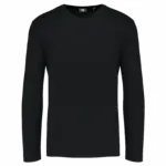 Unisex thermoshirt lange mouwen, black — productfoto 6