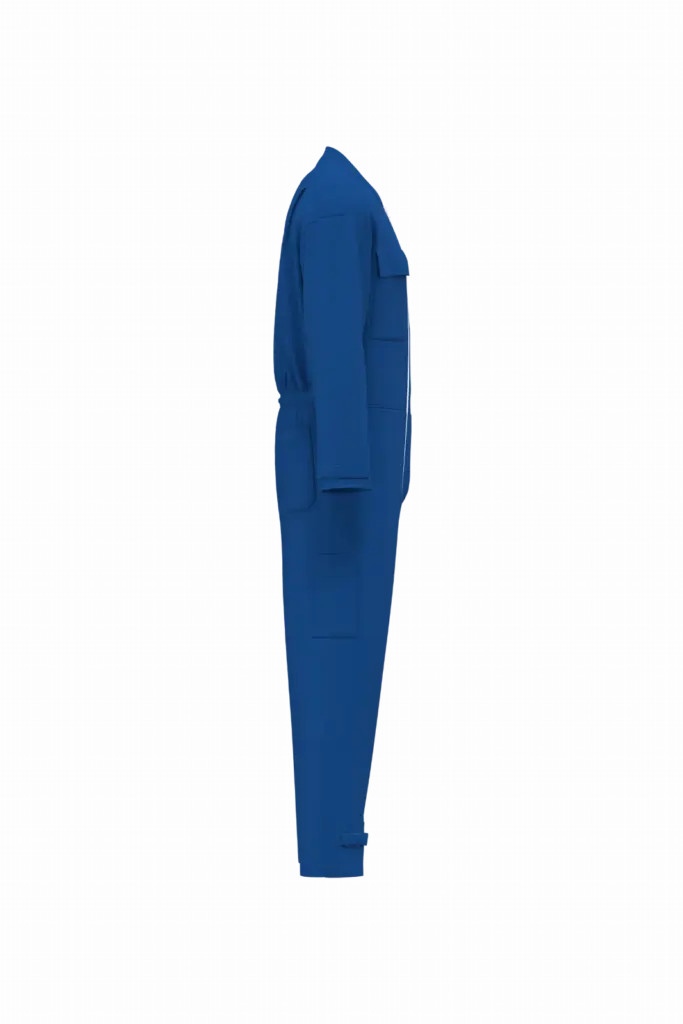Werkoverall met dubbele rits uniseks, royal blue — productfoto 6