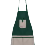 Ecologisch waterdicht uniseks tuinschort, bottle green / beige — productfoto 6