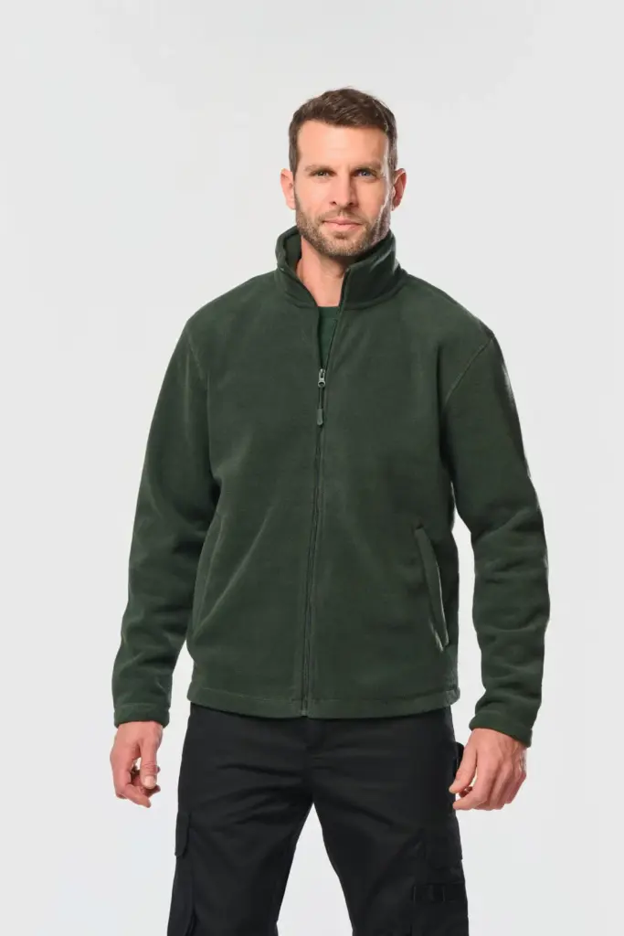 WK903-7_2025 - Hidalgo-werbeartikel Microfleece Vest Met Rits heren — productfoto 3