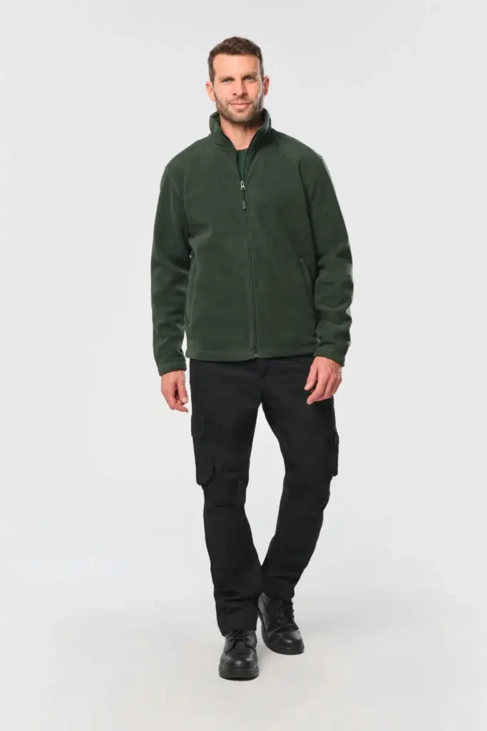WK903-8_2025 - Hidalgo-werbeartikel Microfleece Vest Met Rits heren — productfoto 4