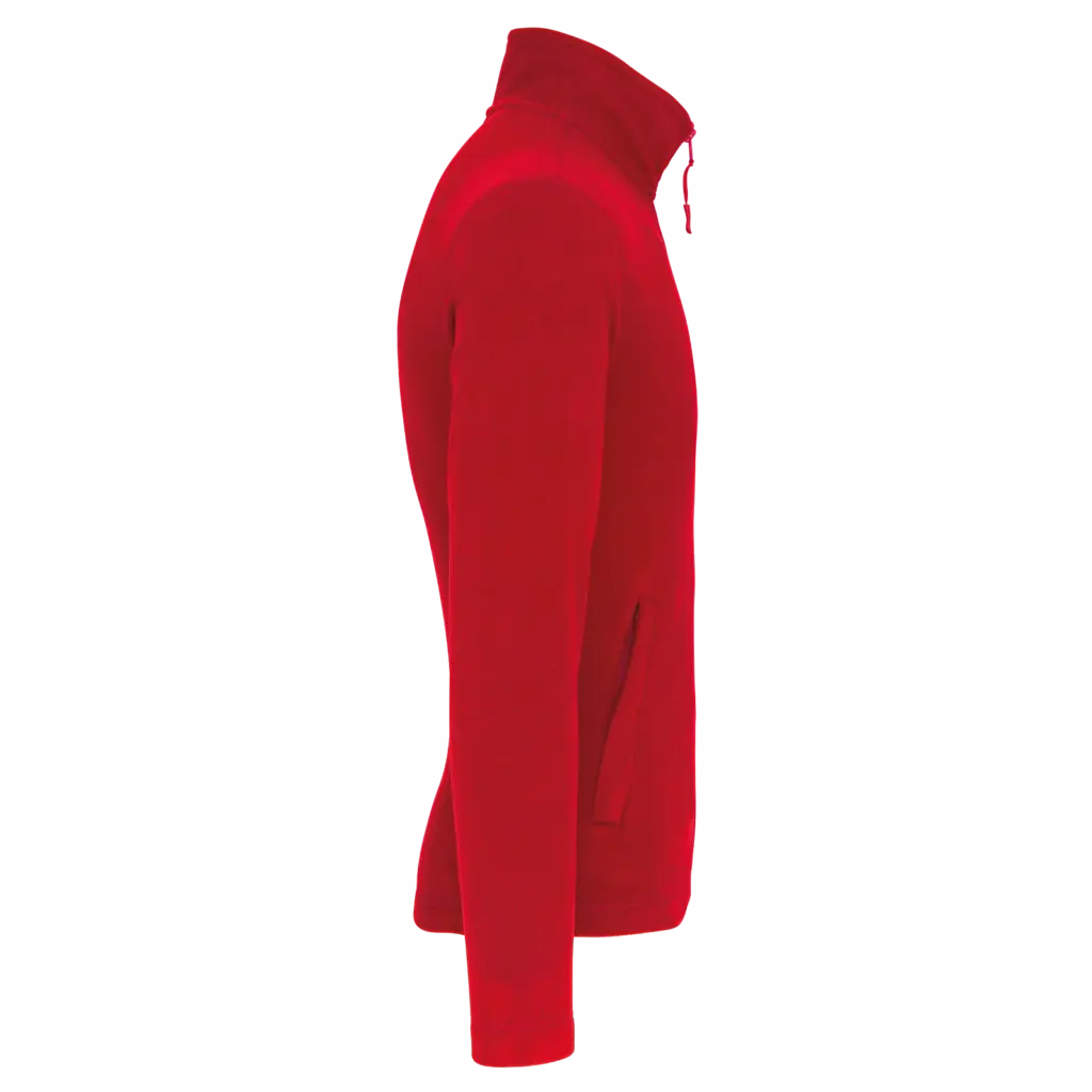 PS_WK903-S_RED - Hidalgo-werbeartikel Microfleece Vest Met Rits heren — productfoto 10