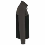 Tweekleurig ecologisch uniseks fleecevest, black / dark grey — productfoto 5