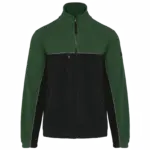 PS_WK904_BLACK-FORESTGREEN - Hidalgo Tweekleurig ecologisch uniseks fleecevest, black / forest green — productfoto 7