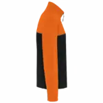 PS_WK904-S_BLACK-ORANGE - Hidalgo-werbeartikel Tweekleurig ecologisch uniseks fleecevest, black / orange — productfoto 7
