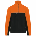 PS_WK904_BLACK-ORANGE - Hidalgo Tweekleurig ecologisch uniseks fleecevest, black / orange — productfoto 8