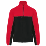 PS_WK904_BLACK-RED - Hidalgo Tweekleurig ecologisch uniseks fleecevest, black / red — productfoto 9