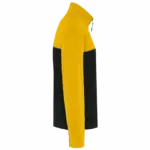 PS_WK904-S_BLACK-YELLOW - Hidalgo-werbeartikel Tweekleurig ecologisch uniseks fleecevest, black / yellow — productfoto 9
