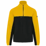 PS_WK904_BLACK-YELLOW - Hidalgo Tweekleurig ecologisch uniseks fleecevest, black / yellow — productfoto 10