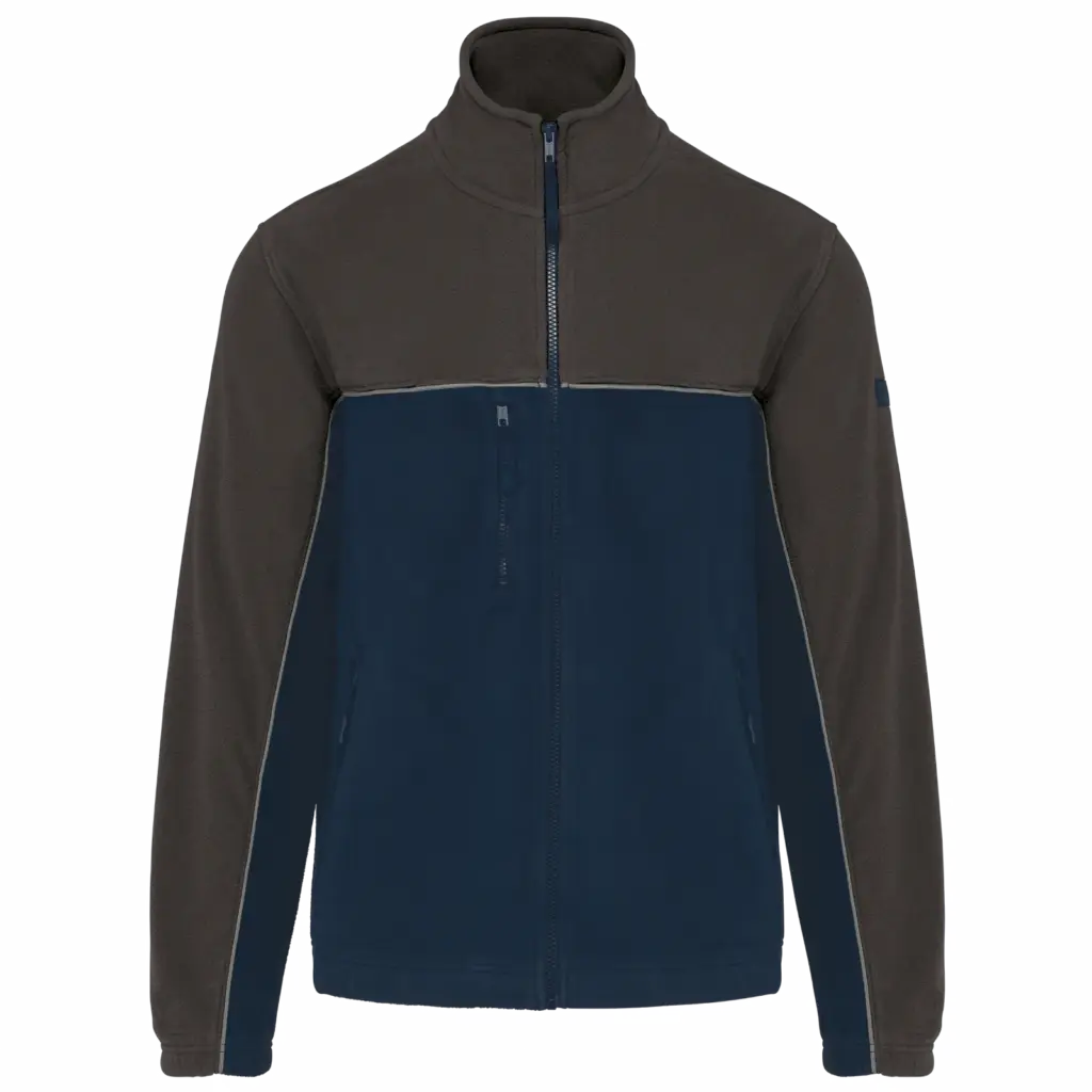 PS_WK904_NAVY-DARKGREY - Hidalgo Tweekleurig ecologisch uniseks fleecevest, navy / dark grey — productfoto 11