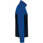 PS_WK904-S_NAVY-ROYALBLUE - Hidalgo-werbeartikel Tweekleurig ecologisch uniseks fleecevest, navy / royal blue — productfoto 11
