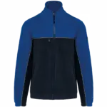 PS_WK904_NAVY-ROYALBLUE - Hidalgo Tweekleurig ecologisch uniseks fleecevest, navy / royal blue — productfoto 12