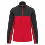 PS_WK904_RED-DARKGREY - Hidalgo Tweekleurig ecologisch uniseks fleecevest, red / dark grey — productfoto 13