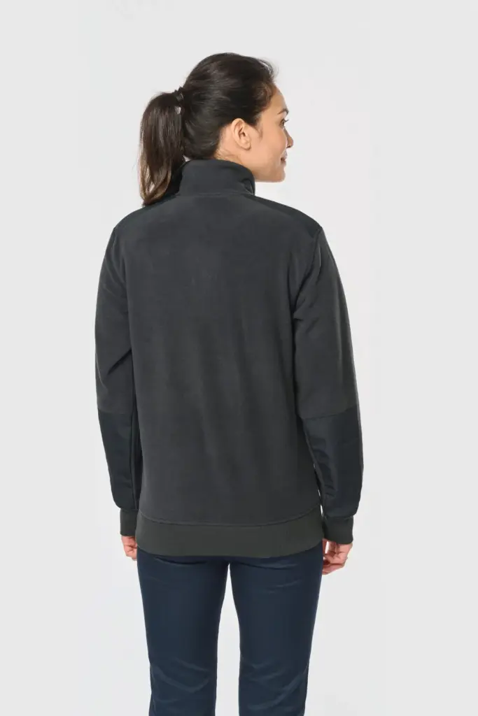 WK905-02_2024 - Hidalgo-werbeartikel Ecologishe fleece met ritskraag unisex — productfoto 3