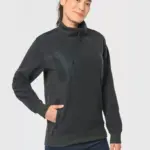 Ecologishe fleece met ritskraag unisex — productfoto 4