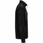 Ecologishe fleece met ritskraag unisex, black — productfoto 5