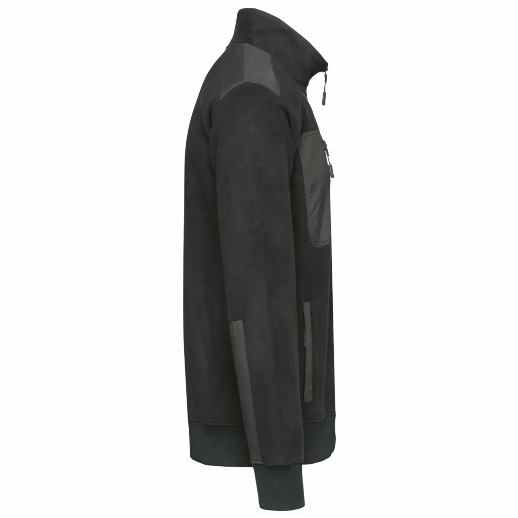 PS_WK905-S_DARKGREY - Hidalgo-werbeartikel Ecologishe fleece met ritskraag unisex, dark grey — productfoto 6