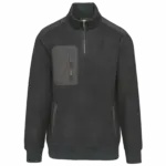 Ecologishe fleece met ritskraag unisex, dark grey — productfoto 7