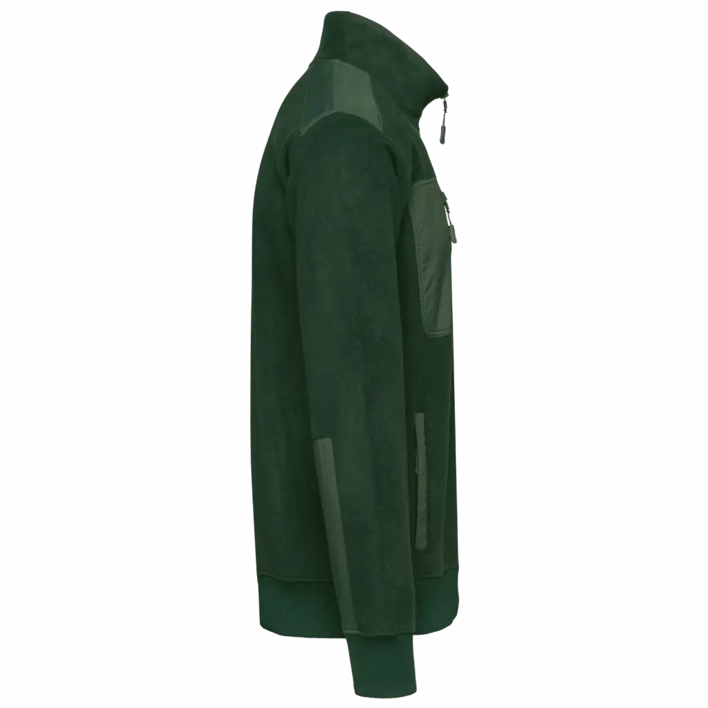 PS_WK905-S_FORESTGREEN - Hidalgo-werbeartikel Ecologishe fleece met ritskraag unisex, forest green — productfoto 7