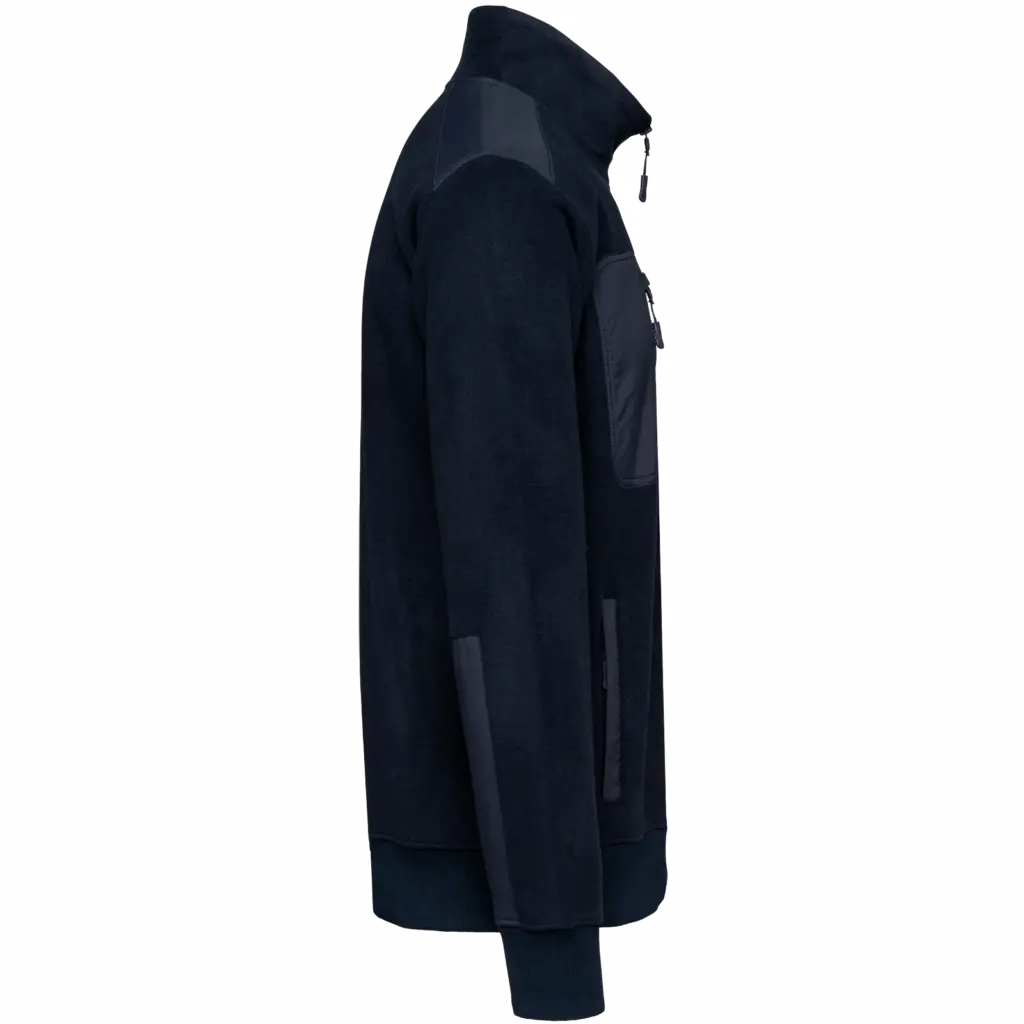 PS_WK905-S_NAVY - Hidalgo-werbeartikel Ecologishe fleece met ritskraag unisex, navy — productfoto 8