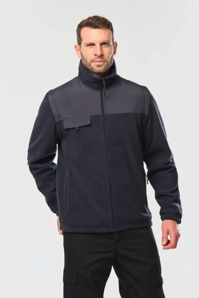 Fleecevest met afneembare mouwen heren — productfoto 3