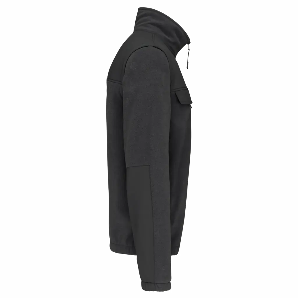 Fleecevest met afneembare mouwen heren, dark grey — productfoto 7