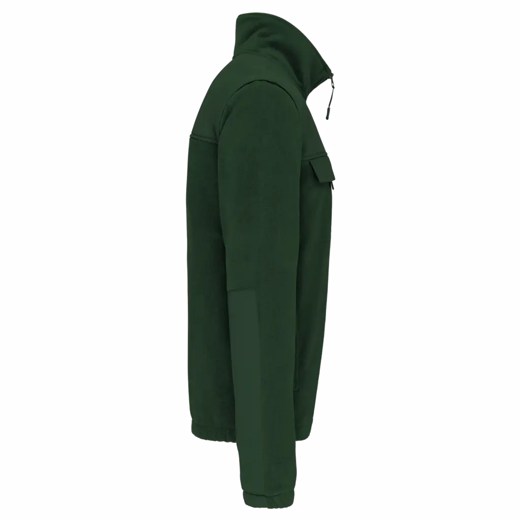 Fleecevest met afneembare mouwen heren, forest green — productfoto 8