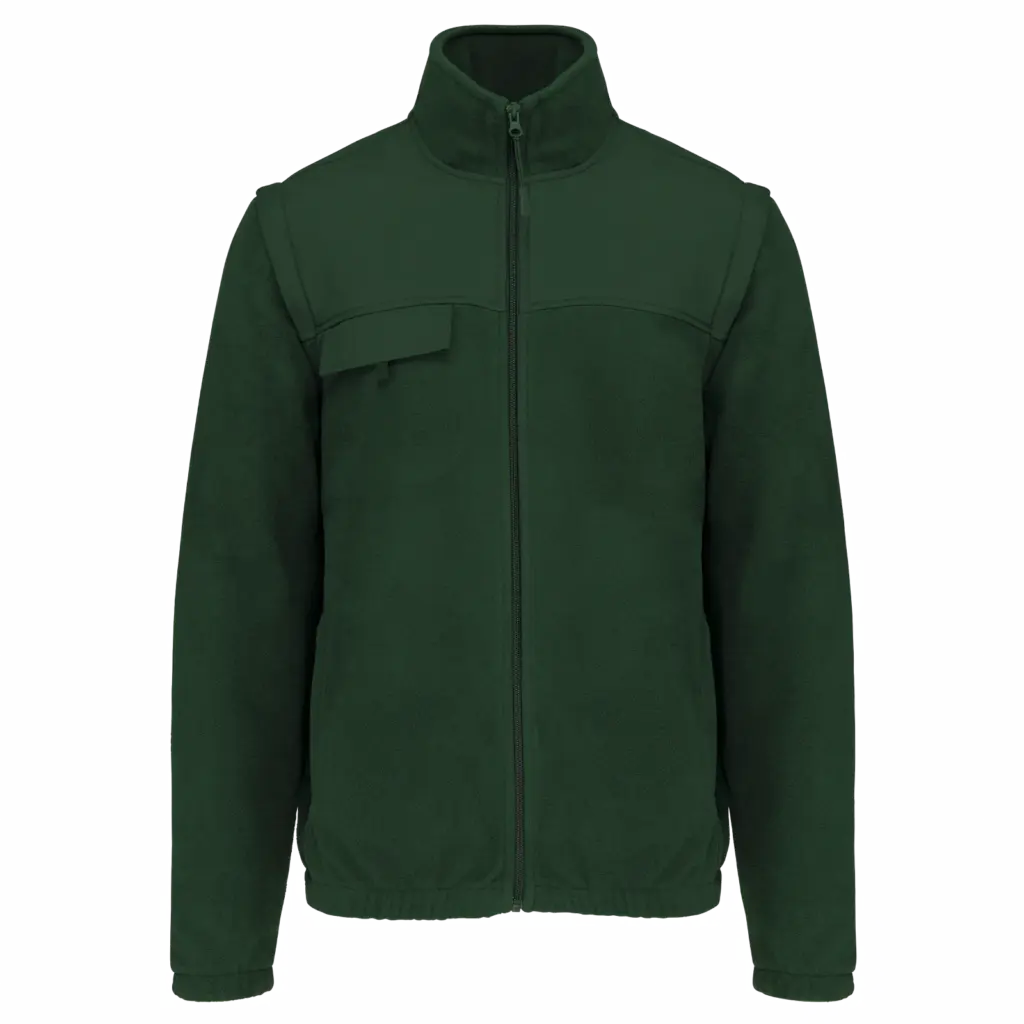 PS_WK9105_FORESTGREEN - Hidalgo Fleecejacke bedrucken WK9105 abnehmbare Ärmel 400g S-4XL — Produktfoto 9
