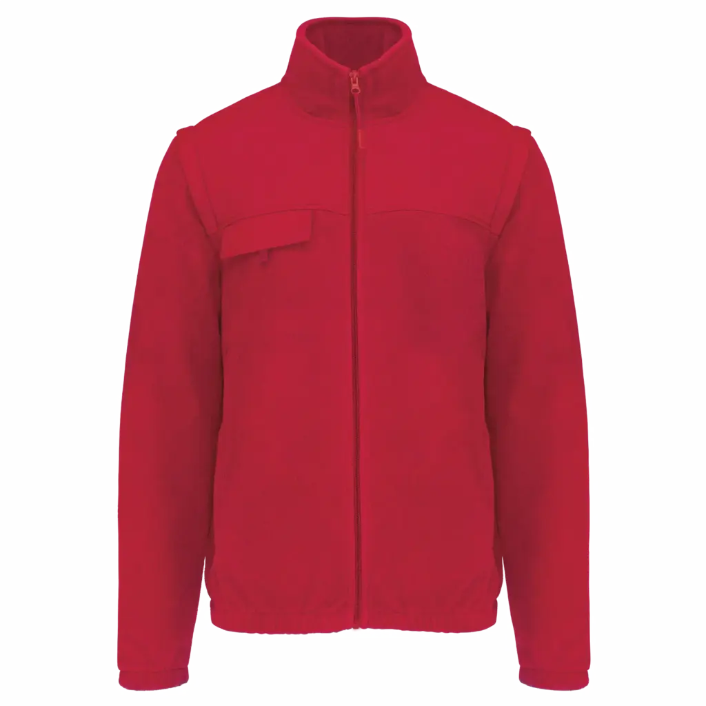 PS_WK9105_RED - Hidalgo Fleecejacke bedrucken WK9105 abnehmbare Ärmel 400g S-4XL — Produktfoto 11