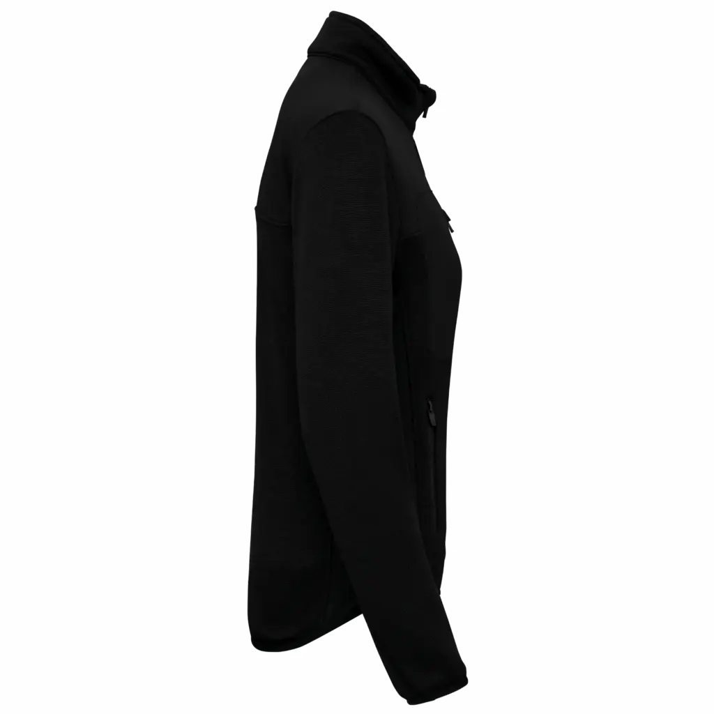 PS_WK9109-S_BLACK - Hidalgo-werbeartikel Gerecycled damesjasje in polytricot, black — productfoto 5