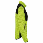 PS_WK9109-S_FLUORESCENTYELLOWMELANGE-BLACK - Hidalgo-werbeartikel Gerecycled damesjasje in polytricot, fluorescent yellow melange / black — productfoto 7