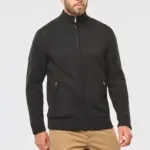 Met fleece gevoerde herencardigan.