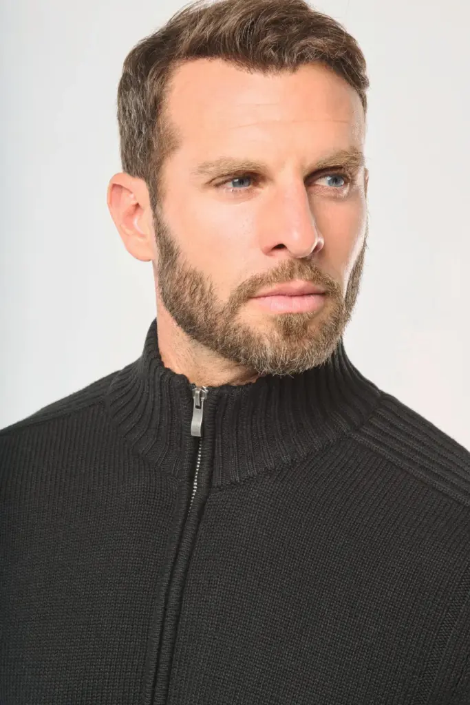 Met fleece gevoerde herencardigan. — productfoto 4