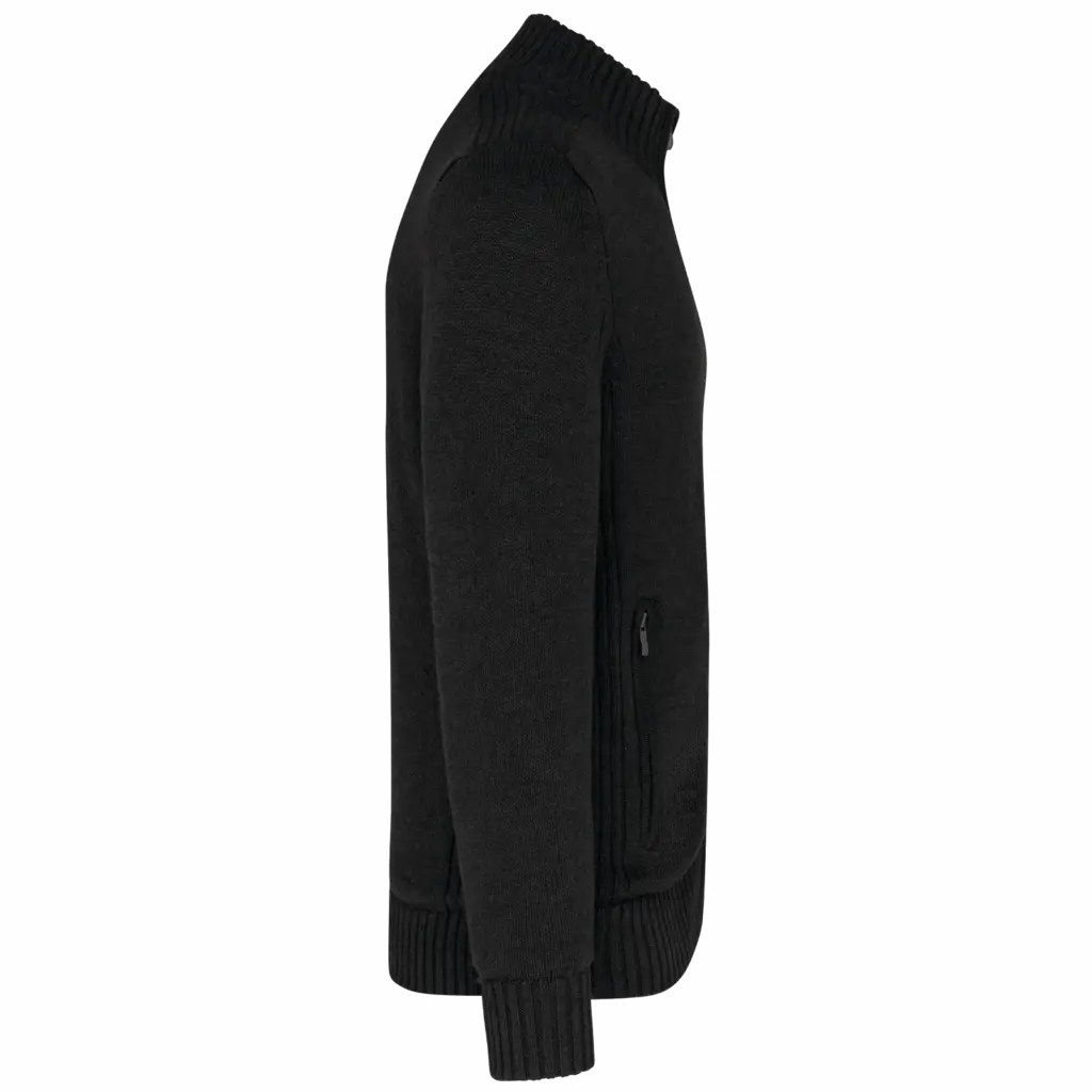 Met fleece gevoerde herencardigan., black — productfoto 5