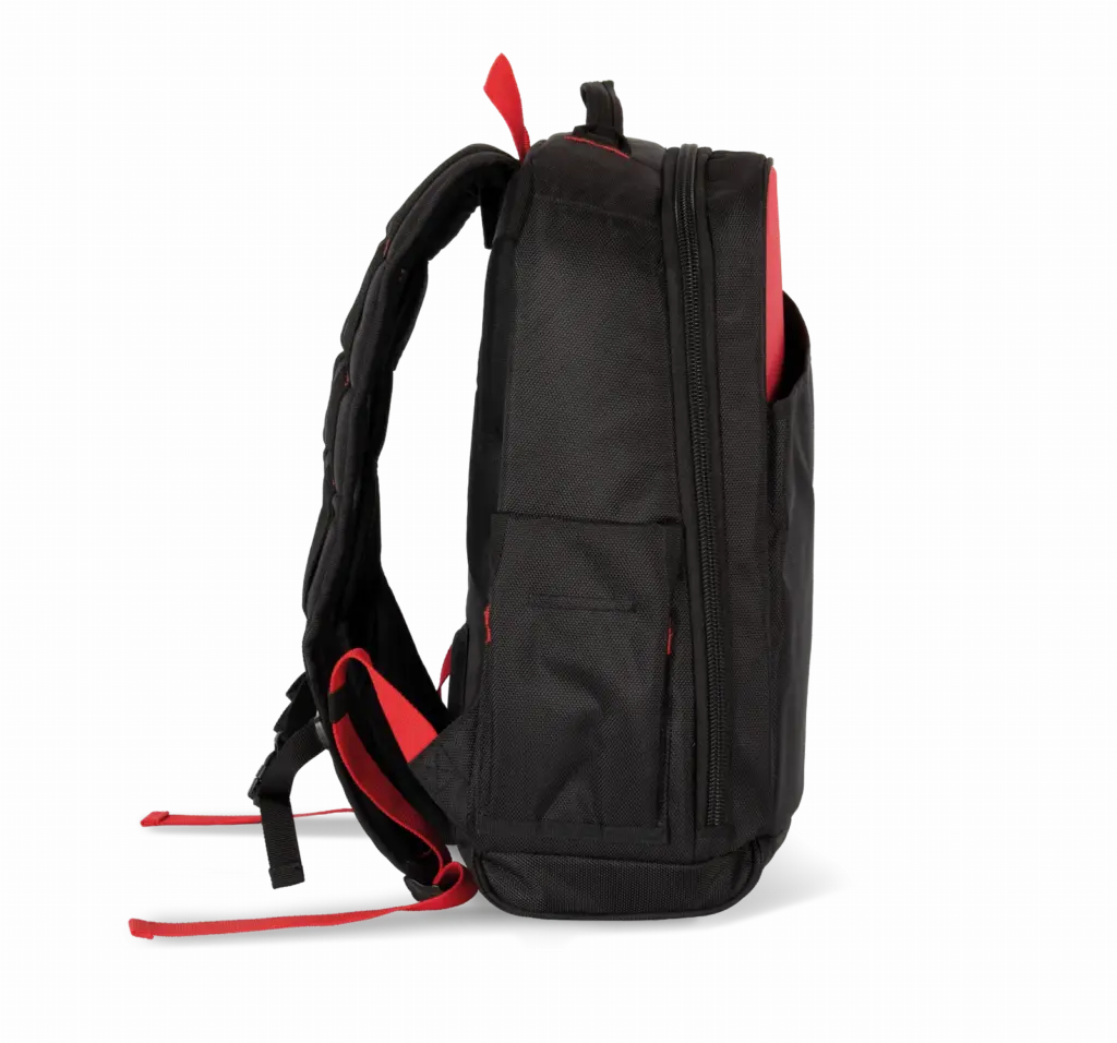 PS_WKI0101-S_BLACK-RED - Hidalgo Rugzak voor gereedschap en laptop, black / red — productfoto 5