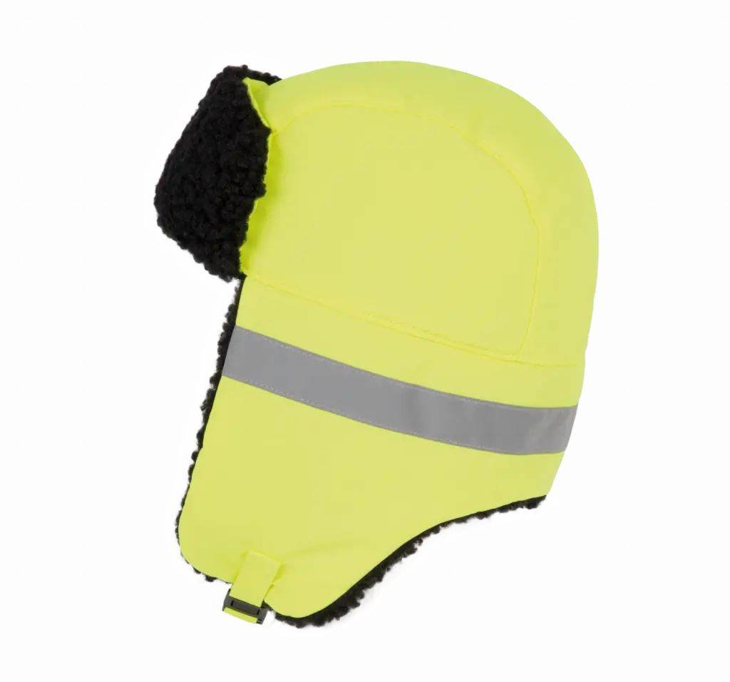 PS_WKP121-S_FLUORESCENTYELLOW - Hidalgo Gewatteerde pet met oorkleppen, fluorescent yellow — productfoto 2