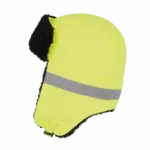 Gewatteerde pet met oorkleppen, fluorescent yellow — productfoto 2