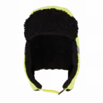 Gewatteerde pet met oorkleppen, fluorescent yellow — productfoto 3