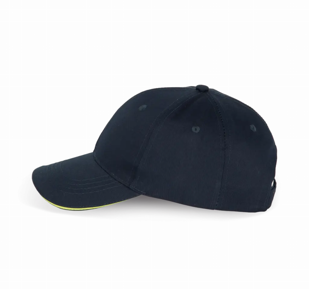 PS_WKP145-S_NAVY-FLUORESCENTYELLOW - Hidalgo Contrasterende sandwichpet 6 panelen, navy / fluorescent yellow — productfoto 12