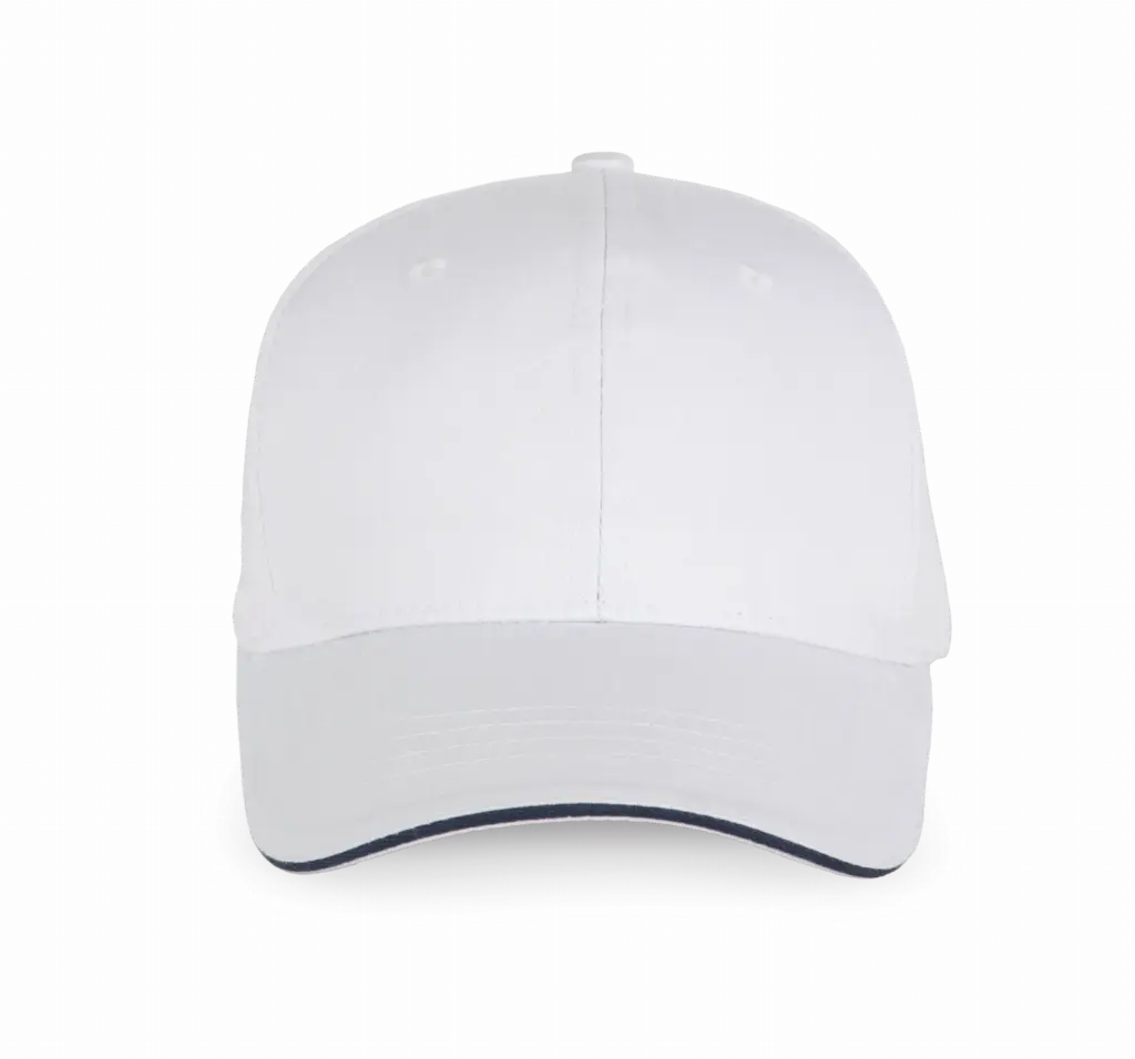 Contrasterende sandwichpet 6 panelen, white / navy — productfoto 22