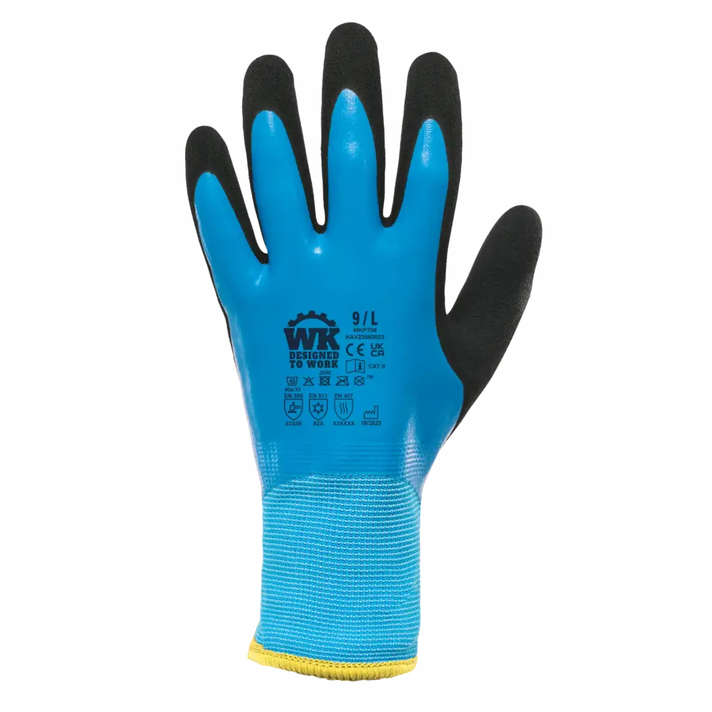Beschermende handschoen voor koude omgevingen, aqua blue — productfoto 4
