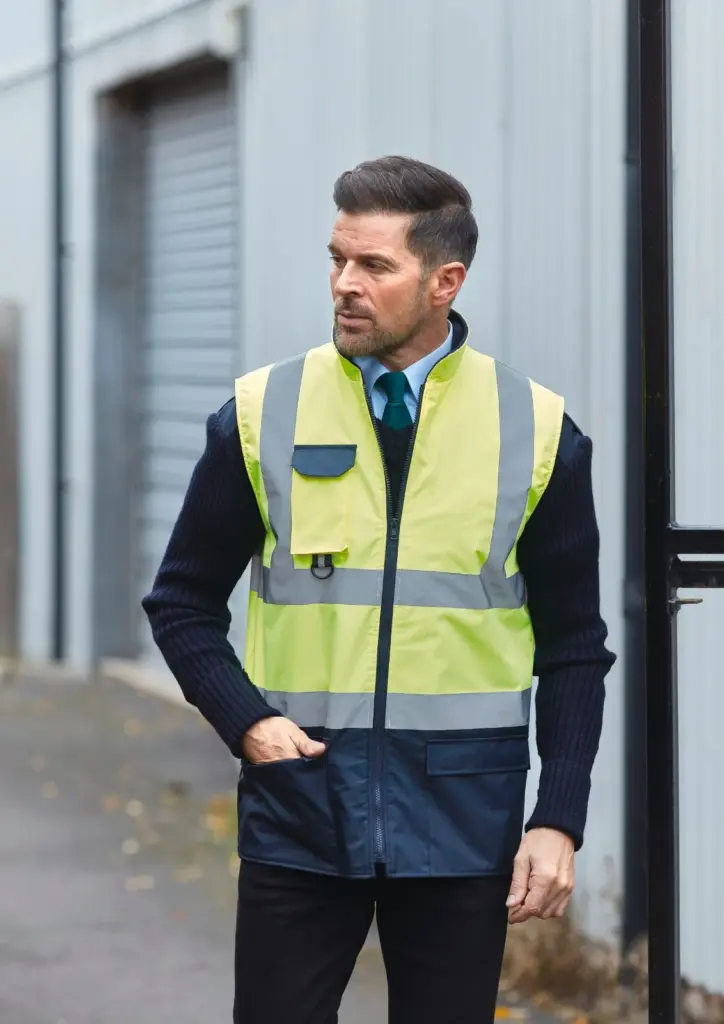 Gewatteerde veiligheidsbodywarmer