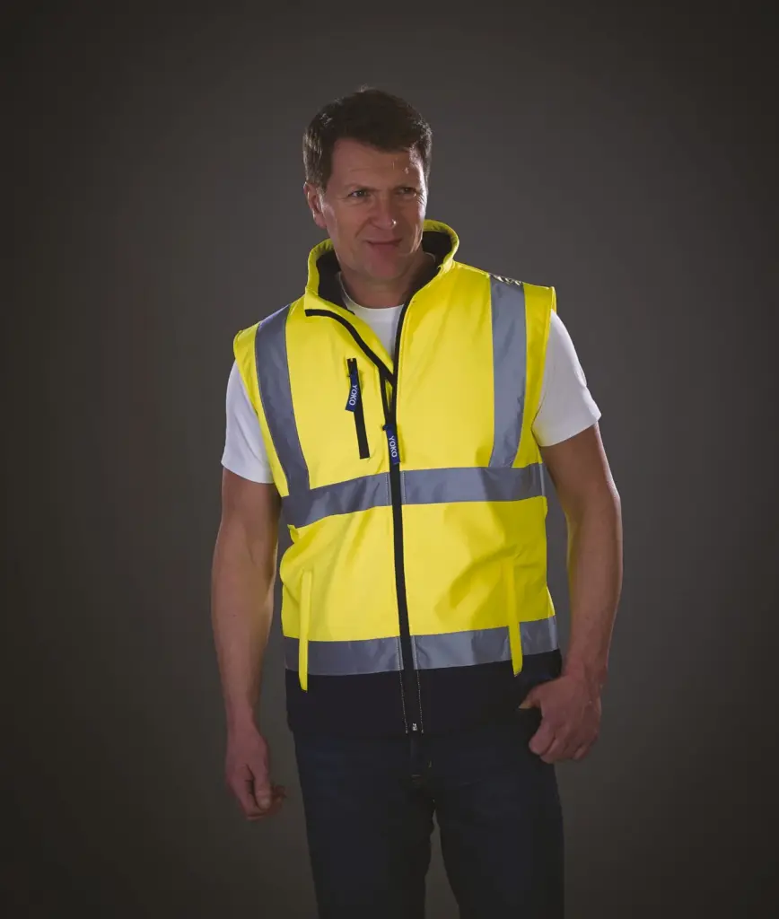 Softshell veiligheidsbodywarmer — productfoto 3