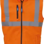Softshell veiligheidsbodywarmer, hi vis orange — productfoto 4