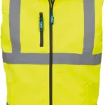 Softshell veiligheidsbodywarmer, hi vis yellow / navy — productfoto 7
