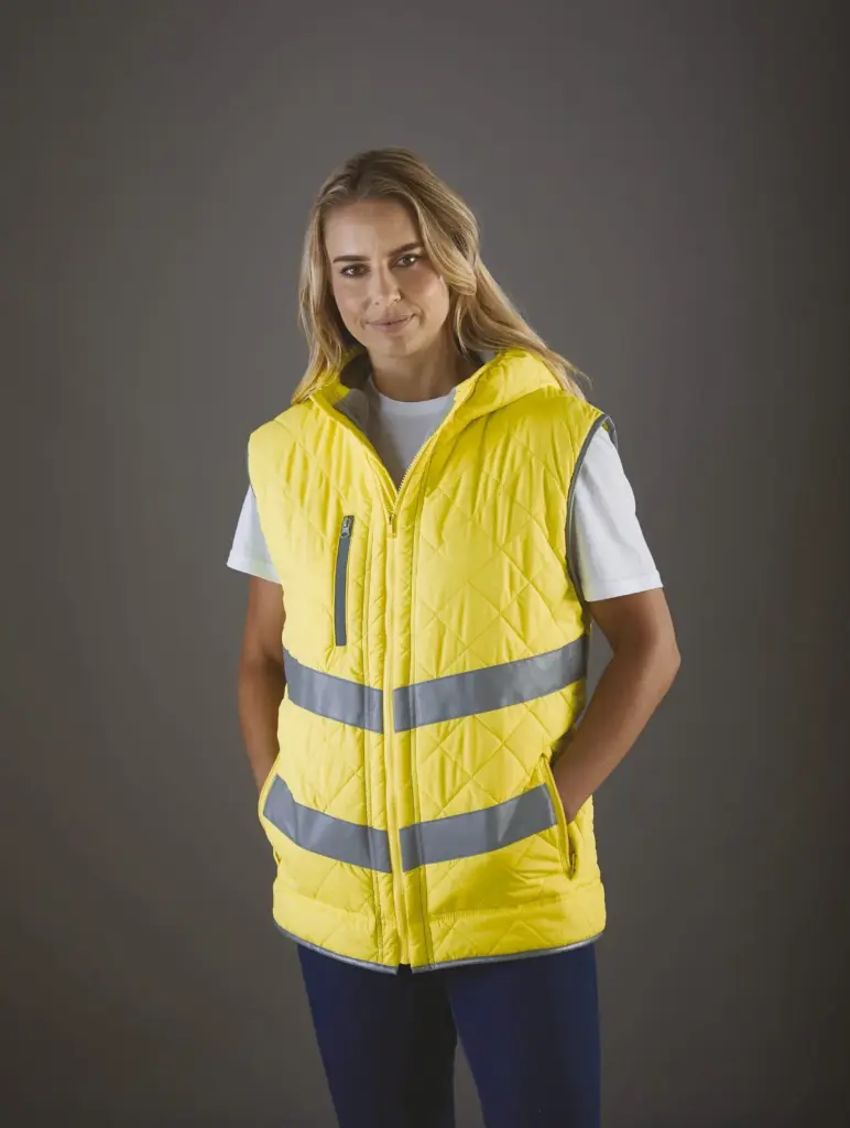 Kensington - Hi-Vis bodywarmer met capuchon