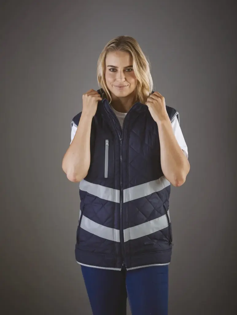 Kensington - Hi-Vis bodywarmer met capuchon — productfoto 3