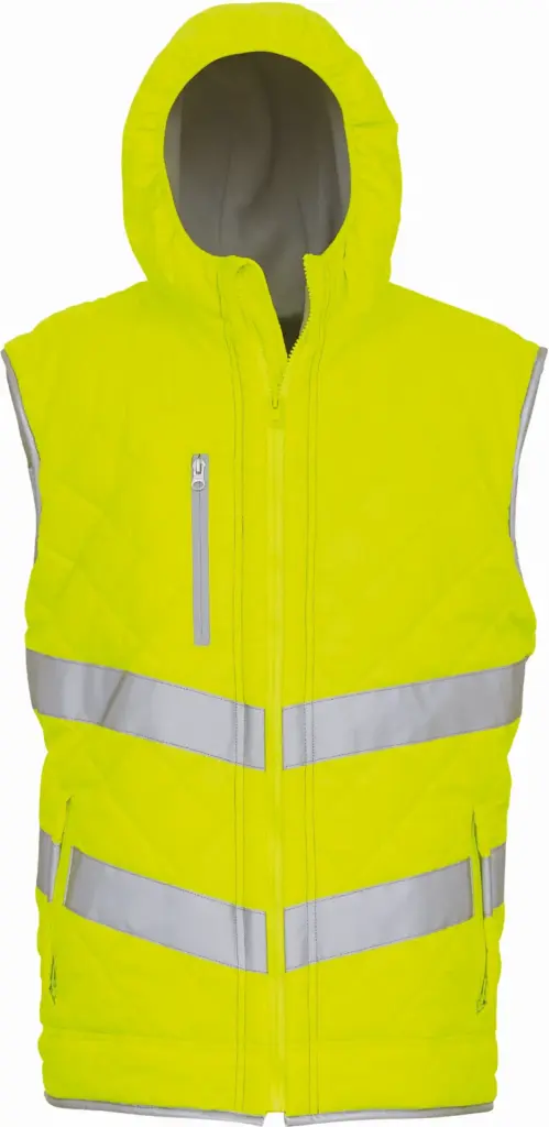 Kensington - Hi-Vis bodywarmer met capuchon, hi vis yellow — productfoto 6