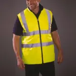 YHV008F-2_2017 - Hidalgo-werbeartikel Omkeerbare fleece veiligheidsbodywarmer